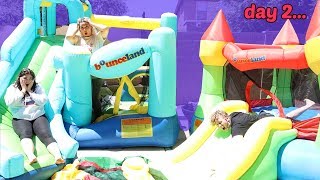 LAST TO LEAVE THE BOUNCY HOUSE WINS $10,000 CHALLENGE!