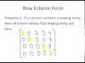 Row Echelon Form of a Matrix