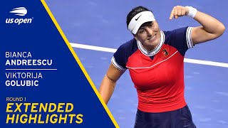 Bianca Andreescu vs Viktorija Golubic Extended Highlights | 2021 US Open Round 1
