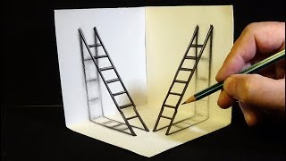 Drawing Two Ladders - Mixed Reality to Test Your Brain - by Vamos