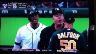 Balfour rage vs Martinez uncensored shouting fight benches clear