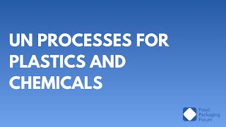 UN processes for plastics and chemicals: A view into the current state and outlook