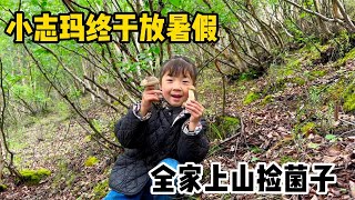 小志瑪每天都鬧著要撿菌子，這下終於放假了，走嘛，全家出動！｜洛桑和小志瑪