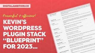 My WordPress Plugin Stack "Blueprint" for 2023