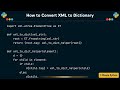 How to Convert XML to Dictionary