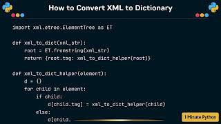 How to Convert XML to Dictionary
