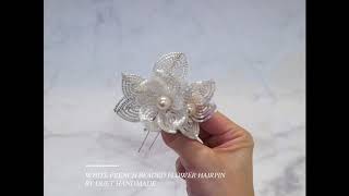 [ Duet Handmade ] French Beaded Flower Hairpin