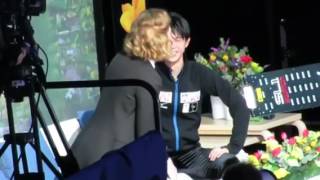 Yuzuru Hanyu interview and Victory Ceremony Men Helsinki World