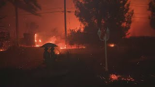 Fast-moving Eaton Canyon fire ignites near Altadena