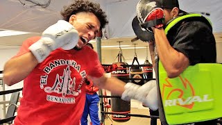 RIB BREAKING PUNCHES THROWN BY DAVID BENAVIDEZ IN TRAINING FOR CALEB PLANT -INTENSE TRAINING FOOTAGE