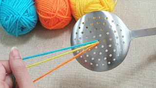 Amazing !! Super easy idea made of ladle and wool - Gift Craft ldeas - DIY projects