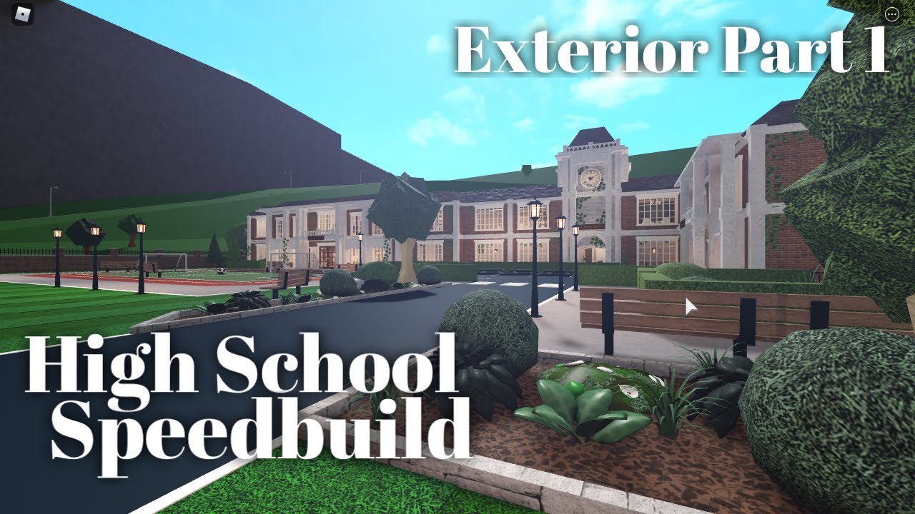 Bloxburg High School + Dorms Speedbuild Part 1/2 - YouTube