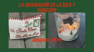 La decoración de la sala y comedor Navidad 2024￼