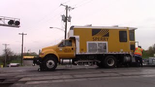 MOW Sperry Rail Truck SRS 770 getting off the tracks at Tanglewood RD Bladensburg MD