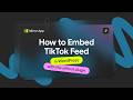 How to Add a TikTok Widget to WordPress Using Shortcode  | Guide