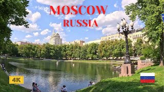 Patriarch's Ponds, Moscow -  Russia: Walking Tour in 4K (2023) 🇷🇺