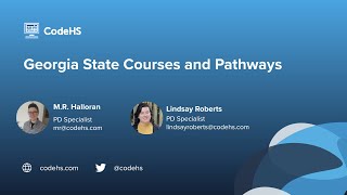 CodeHS Webinar: Georgia State Courses and Pathways Webinar [March 2023]