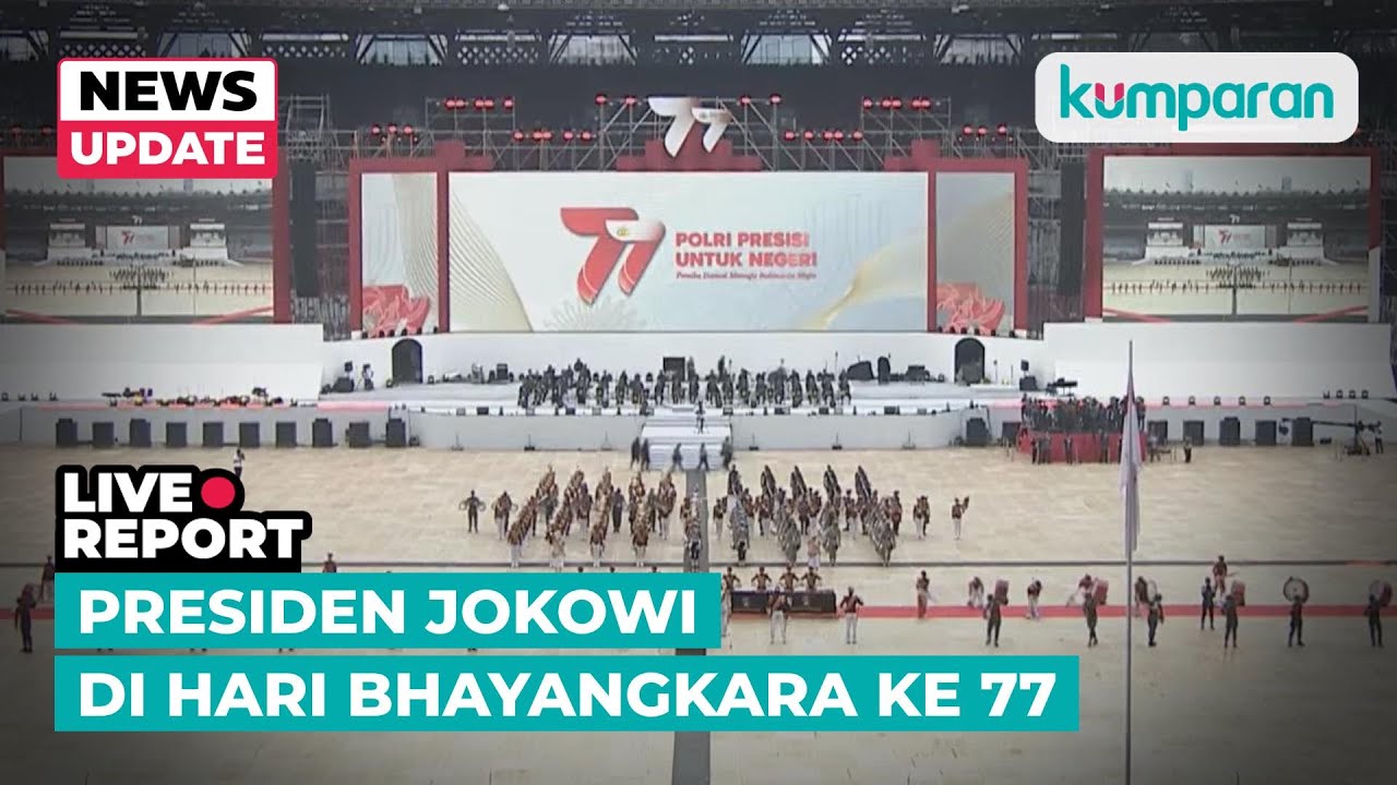 Live Presiden Jokowi Jadi Inspektur Upacara Di Hut Bhayangkara Ke 77