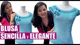 😍 CÓMO TEJER ESTA BLUSA EN GANCHILLO - FÁCIL Y RÁPIDO - YO TEJO CON LAURA CEPEDA