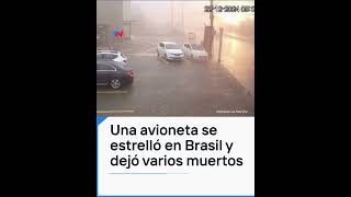 TRAGEDIA AÉREA EN BRASIL: una avioneta se estrelló y dejó varias víctimas fatales