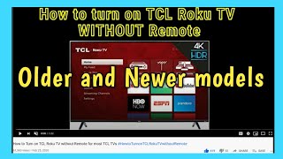 How to Turn on TCL Roku TV without Remote for older and newer TVs #HowtoTurnonTCLRokuTVwithoutRemote