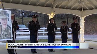 Ashland artist creates memorial mural honoring Spc. Sarah Beckstrom