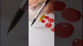 Red plums watercolour art |  letterings | 300GSM watercolour sketchbook |MENORAH STATIONERY |