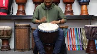 Drumskull Drums \u0026 Kweku Sumbry - Mohamed Kaleb Sylla decorated djembe