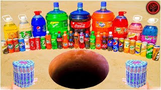 Giant Coca Cola, Fanta, Sprite and Big Pepsi, Mirinda, 7up, Chupa Chups vs Mentos Underground New