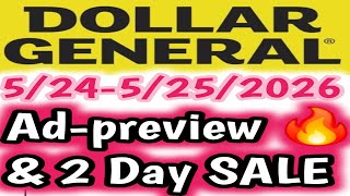 5/24-5/30/2026 Dollar General Early Ad-Preview this week #dollargeneral #memorialday #couponing