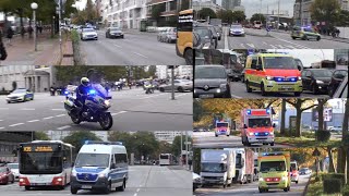 [SCHLÄGEREI AM HBF, DEMO UND CO.] Einsatzfahrten Polizei und Rettungsdienst/Bundeswehr in Hamburg