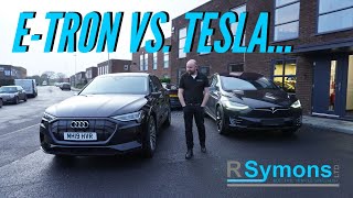 Audi E-Tron 55 review by a Tesla owner. Would I swap? Side by side comparison v Model X S 3