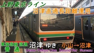 【Full HD車窓音 2階建てグリーン車と上野東京ライン沼津ゆき】E231系 普通沼津ゆき 小山→沼津 2階席展望JR東日本宇都宮線東北本線東海道本線