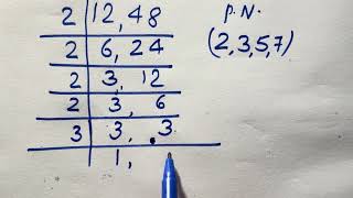 Lcm of 12,48 | lcm by division method examples | Exam | Question | Hindi | Surendra khilery
