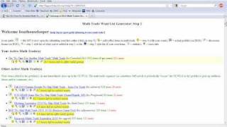 Math Trades part 2, adding via the OLWLG