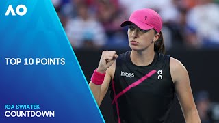 Iga Swiatek Top 10 Points | Australian Open 2024