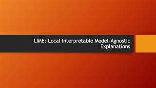 LIME: local interpretable model-agnostic explanations