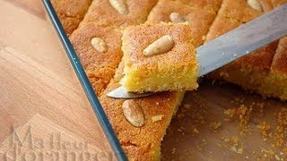 Recette de basboussa aux amandes  / Basboussa : semolina and almonds cake recipe