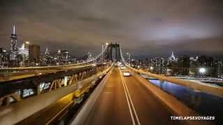 New York: The Manhattan Bridge at Night