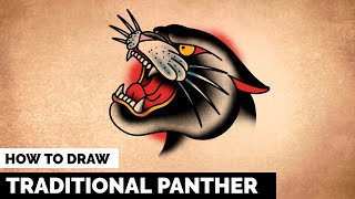 How to Draw a Easy Panther | Tattoo Drawing Tutorial