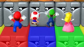 Mario Party 10 - Minigames - Peach vs Mario vs Luigi vs Toad