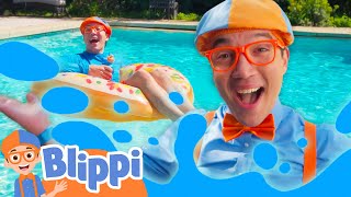 Poolside Fun with Blippi! | BEST OF BLIPPI TOYS | Educational Videos for Kids