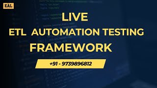 Live ETL Automation Testing Framework | Data Validation using Python + PySpark + Pytest - 9739896812