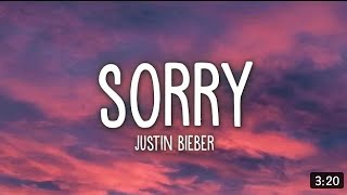Sorry || Justin biber (lyrics)
