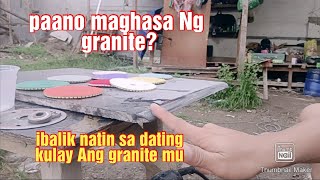 gusto mu bang matutong maghasa Ng granite slab? solid surface? eto panuodin mu para sayo to🥰