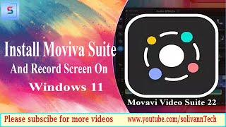 How to install and record screen with Movavi Video suite 22 on windows 11