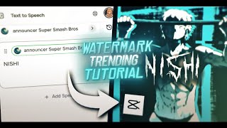 How to Make AI Voice Watermark (TikTok Trend) || CapCut AMV Tutorial