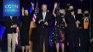 Biden y Harris pronuncian su discurso de victoria
