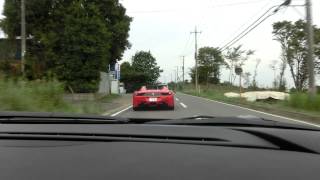 フェラーリF１２で４５８を全開で追いかけてみた