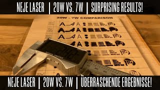 NEJE Laser 20W vs. 7W - surprising results! | 20W vs. 7W - Überraschende Ergebnisse!